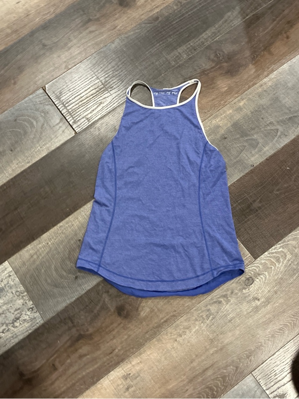 lululemon athletica Purple-Blue Racerback Tank with White Trim